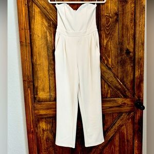 Express white pantsuit